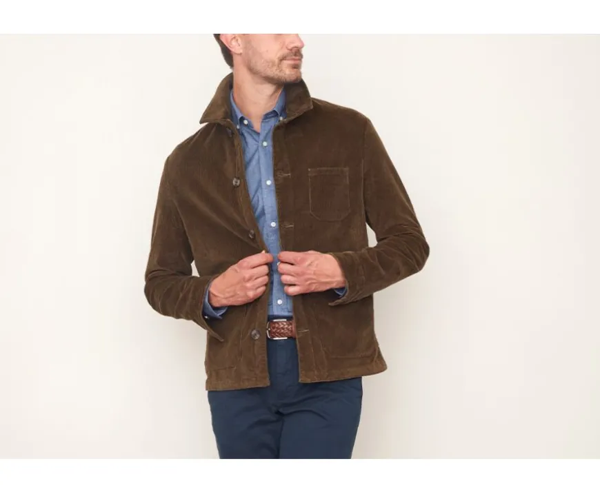 Chaqueta de terciopelo para hombre Aceituna Fidélien-Bexley Outlet
