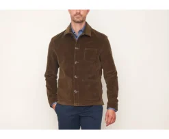 Chaqueta de terciopelo para hombre Aceituna Fidélien-Bexley Outlet
