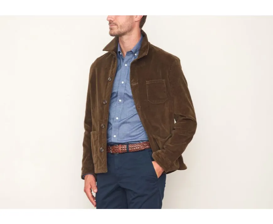 Chaqueta de terciopelo para hombre Aceituna Fidélien-Bexley Outlet
