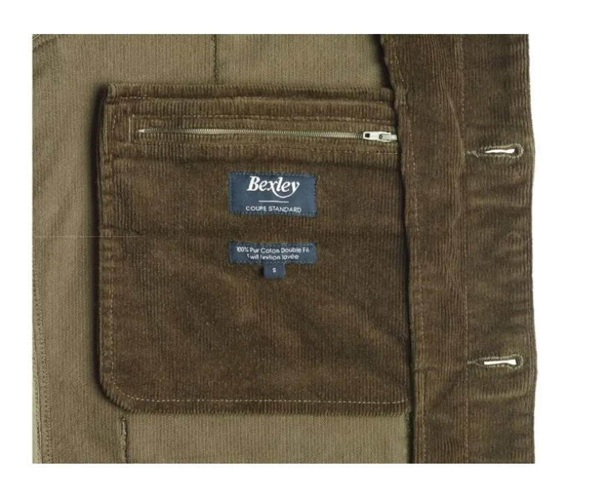Chaqueta de terciopelo para hombre Aceituna Fidélien-Bexley Outlet