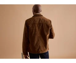 Chaqueta de terciopelo para hombre Camel oscuro Fidélien-Bexley Best Sale