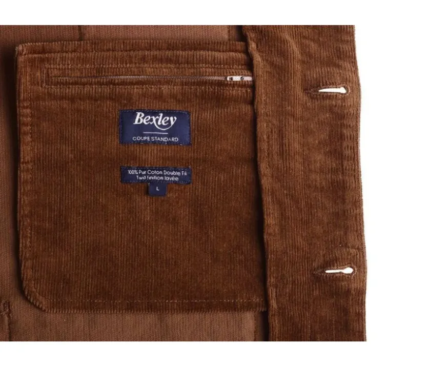 Chaqueta de terciopelo para hombre Camel oscuro Fidélien-Bexley Best Sale