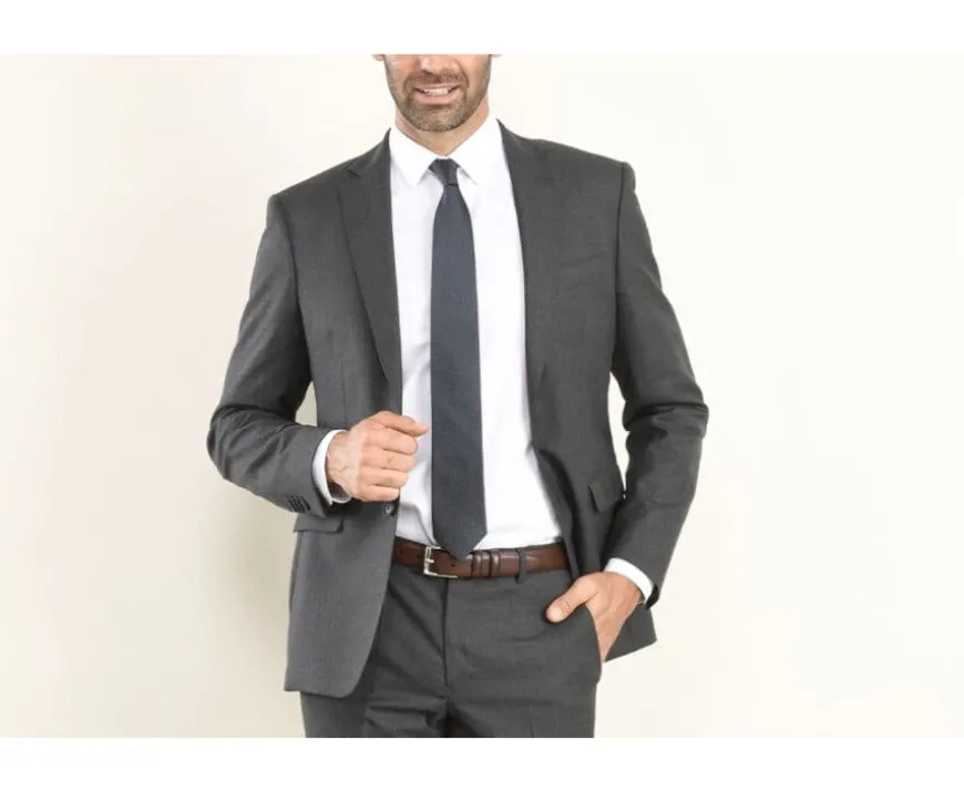 Chaqueta de traje Gris Oscuro moteado para hombre Lazare-Bexley Discount