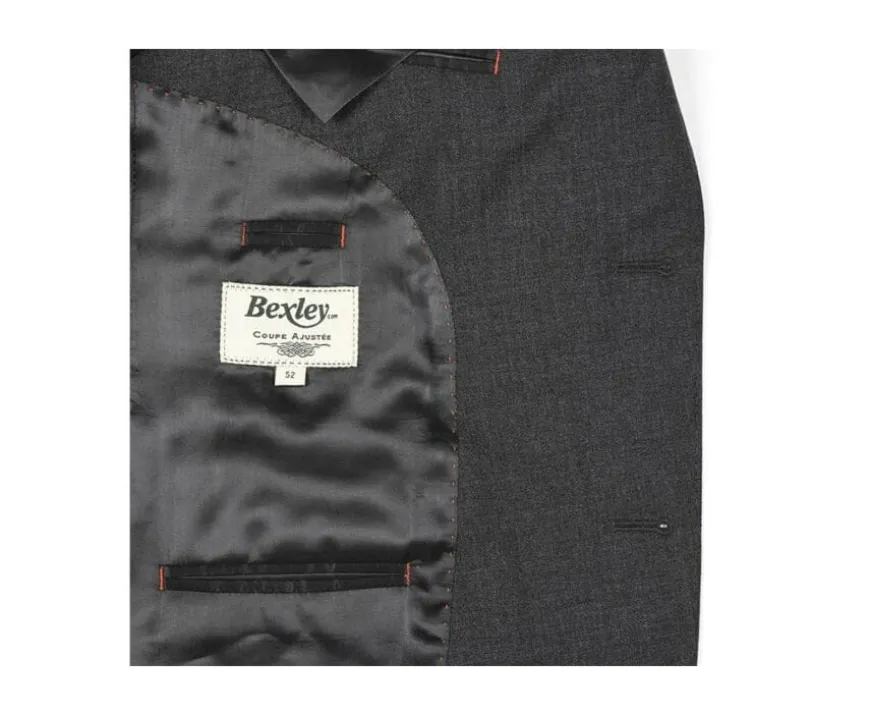 Chaqueta de traje Gris Oscuro moteado para hombre Lazare-Bexley Discount