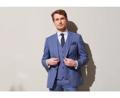 Chaqueta de traje hombre Azul claro moteado Chaqueta Lazare-Bexley Online