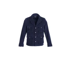 Chaqueta sahariana de terciopelo Navy Florencien-Bexley Shop