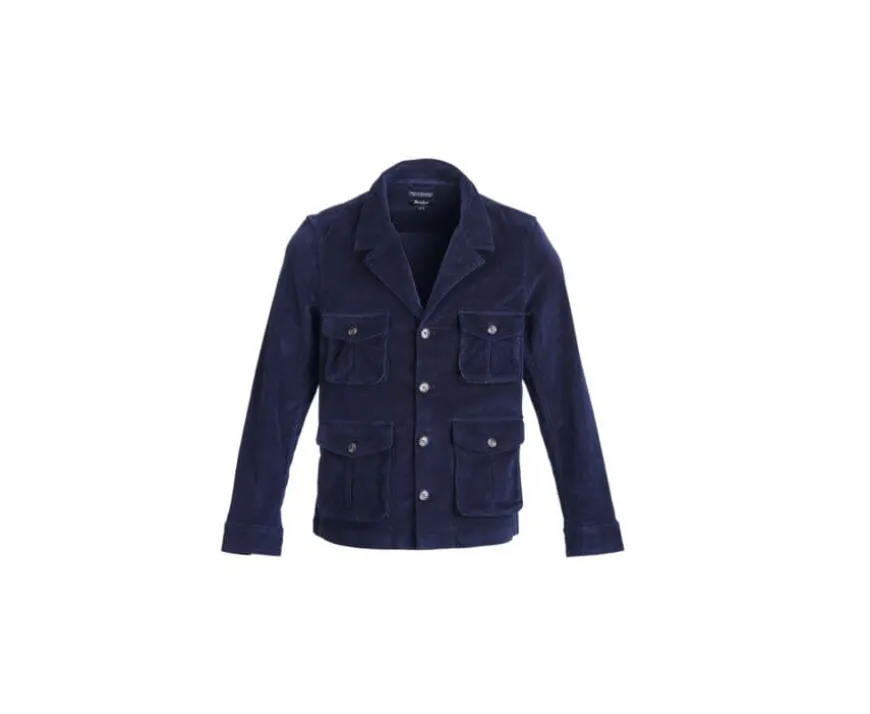 Chaqueta sahariana de terciopelo Navy Florencien-Bexley Shop