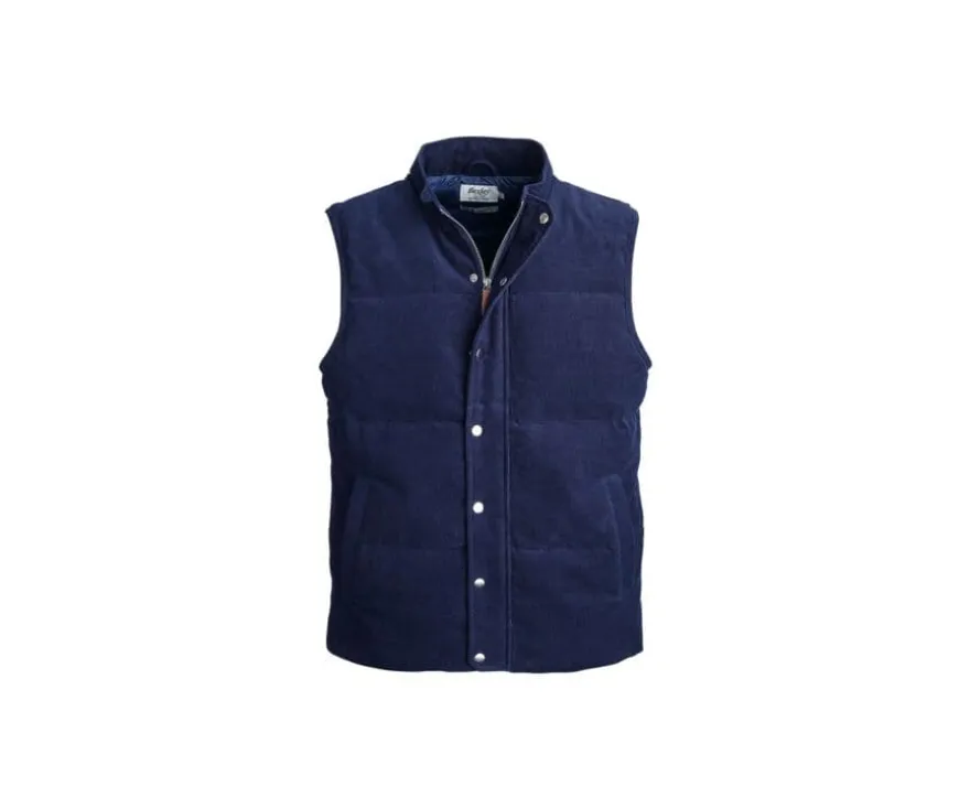 Chaqueta sin mangas terciopelo para hombre - Navy Hilmar-Bexley Cheap