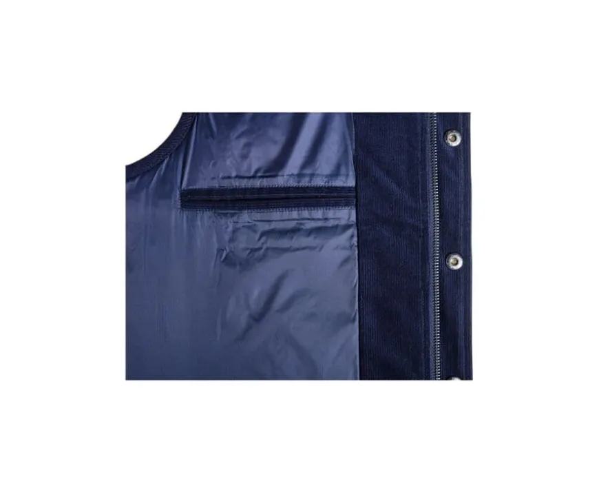 Chaqueta sin mangas terciopelo para hombre - Navy Hilmar-Bexley Cheap