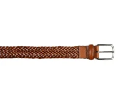 Cinturón de cuero trenzado para hombre Dorado patinado Northgate Silver-Bexley Outlet