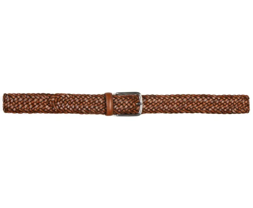 Cinturón de cuero trenzado para hombre Dorado patinado Northgate Silver-Bexley Outlet