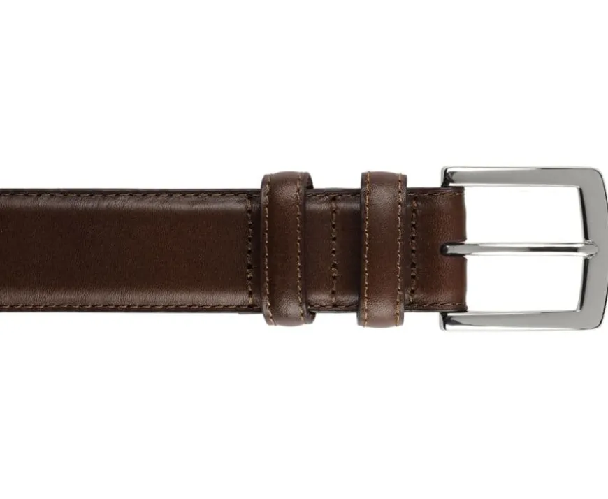 Cinturón de lujo para hombre Castaño Westgate Silver-Bexley Best