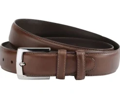 Cinturón de lujo para hombre Castaño Westgate Silver-Bexley Best