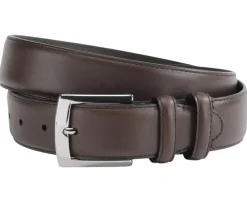 Cinturón de lujo para hombre Chocolate Westgate Silver-Bexley Best