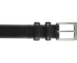 Cinturón de traje negro para hombre Ramsgate Silver-Bexley Clearance