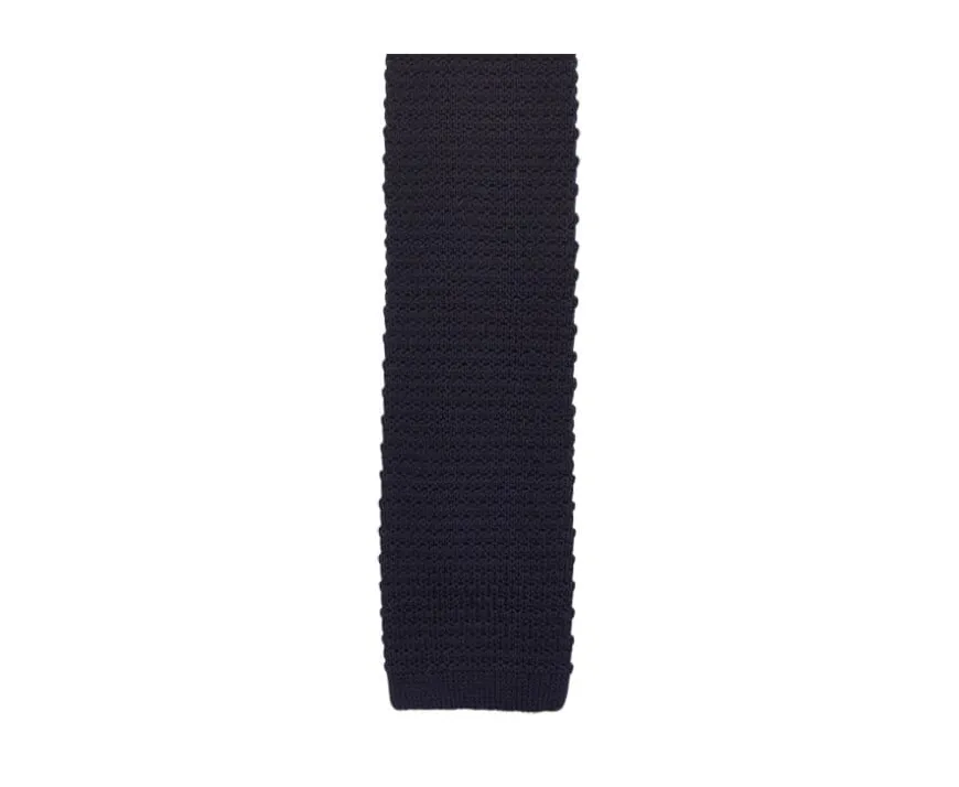 Corbata de punto para hombre Azul marino-Bexley Online