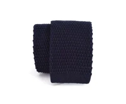 Corbata de punto para hombre Azul marino-Bexley Online