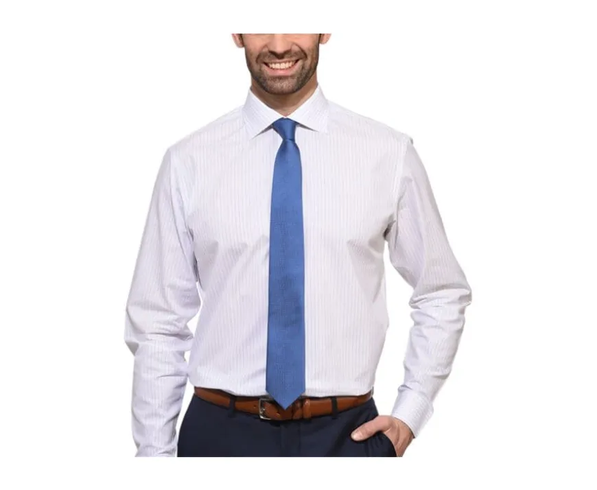 Corbata hombre de seda Azul micropuntos blancos-Bexley Store