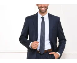 Corbata Hombre de seda Azul petróleo micropuntos Azul Marino-Bexley Best Sale