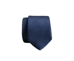 Corbata hombre de seda Azul Petróleo micropuntos Crudo-Bexley Cheap
