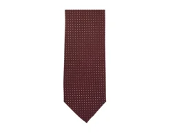 Corbata hombre de seda Burdeos micropuntos Azul Cielo-Bexley Shop
