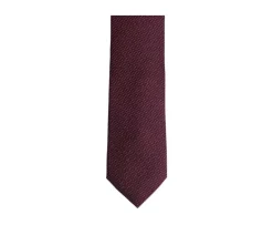 Corbata para hombre de seda Burdeos y Blanco Corbata Seda Faux Uni-Bexley Cheap