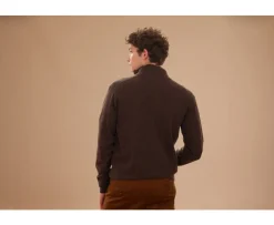 Cárdigan de lana Chocolate Oscuro para hombre Kanther-Bexley Cheap