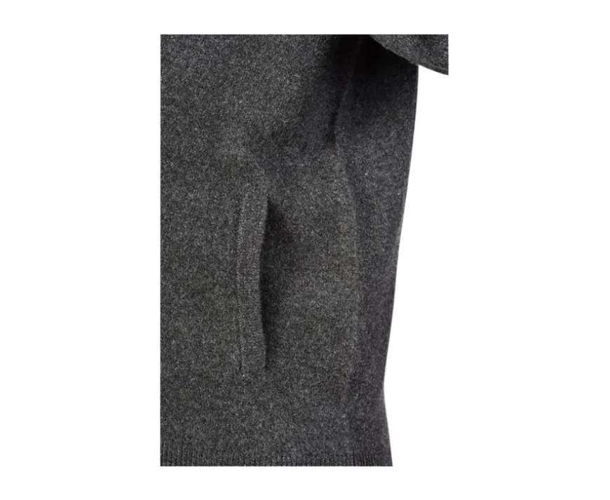 Cárdigan de lana hombre con cremallera Gris Antracita moteado Kane-Bexley Hot
