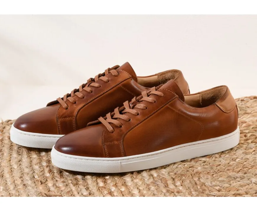 Deportivas hombre de piel Castaño patinado Inglewood-Bexley Cheap
