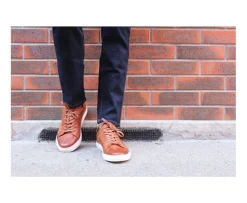 Deportivas hombre de piel Castaño patinado Inglewood-Bexley Cheap
