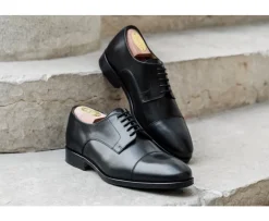 Derbies negros de hombre con suela de cuero y goma de caucho Maywell Patin-Bexley Outlet