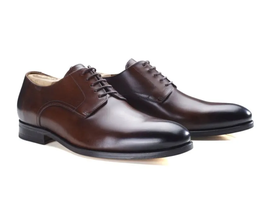 Derby de cuero Chocolate patinado Penford-Bexley Store