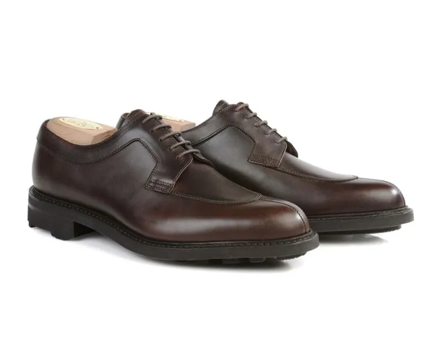 Derby para hombre Chocolate con suela de caucho Kent Gomme Country-Bexley Outlet