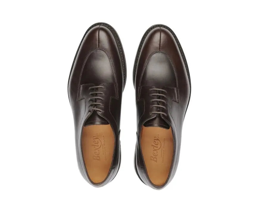 Derby para hombre Chocolate con suela de caucho Kent Gomme Country-Bexley Outlet