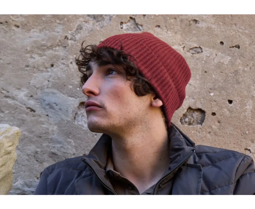Gorro de lana para hombre Rojo moteado Benneth-Bexley Store