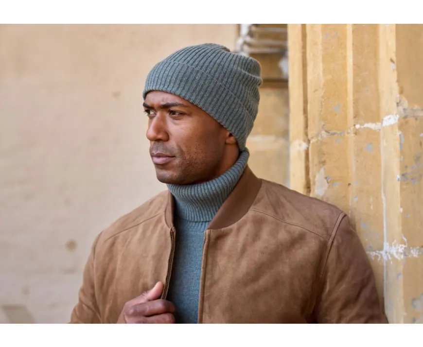 Gorro de lana para hombre Verde Moteado Benneth-Bexley Cheap