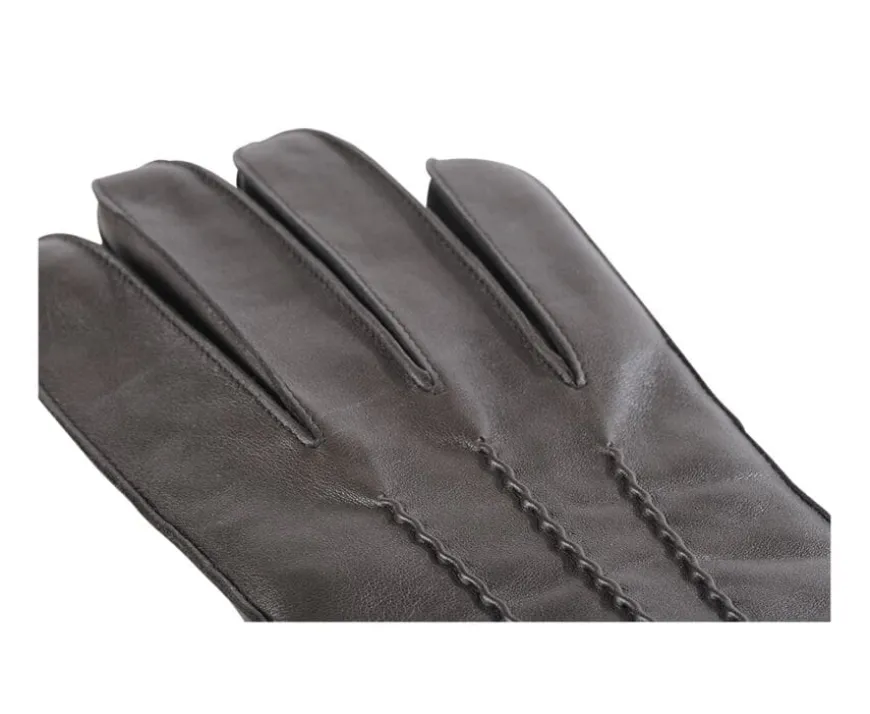 Guantes de hombre en piel de cordero Chocolate-Bexley Fashion