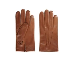 Guantes de piel de cordero Coñac para hombre-Bexley New