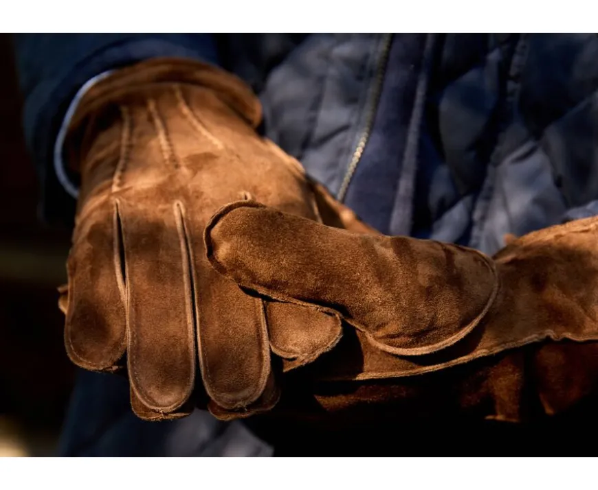 Guantes de piel de cordero Terciopelo Habana para hombre-Bexley Cheap