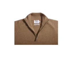 Jersey de hombre de lana con cuello con cremallera Avellana moteado Kenneth-Bexley Best
