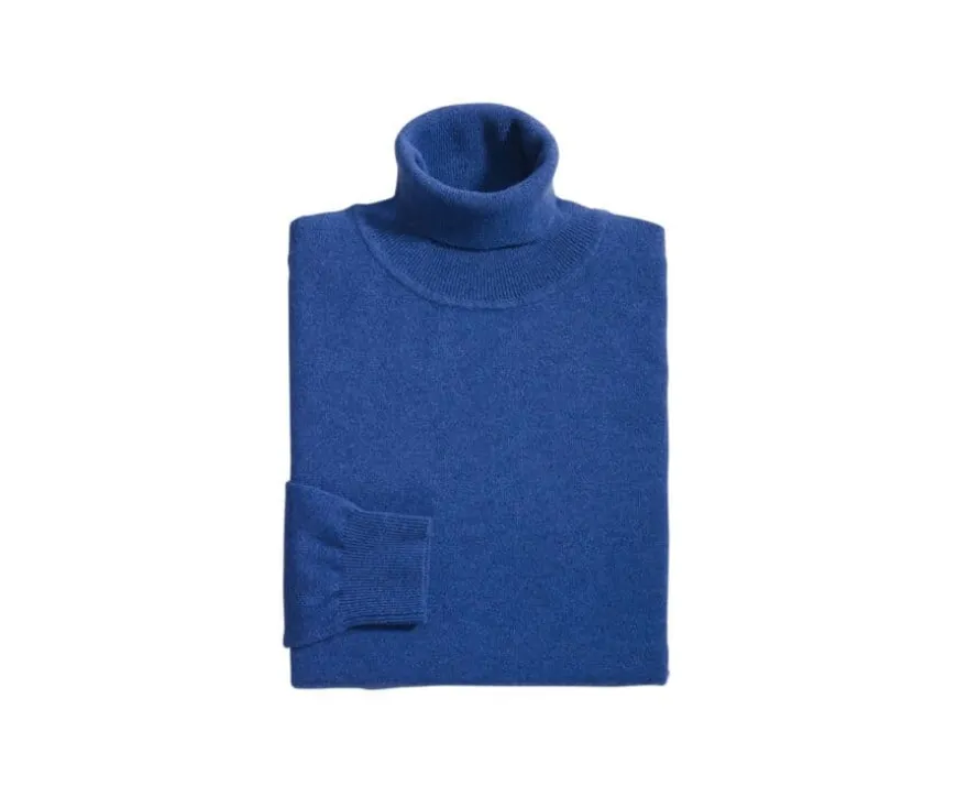 Jersey de lana con cuello alto hombre Azul Jean Moteado Emeric-Bexley Flash Sale
