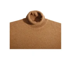 Jersey de lana con cuello alto hombre Avellana Moteado Emeric-Bexley Flash Sale