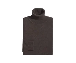 Jersey de lana con cuello alto hombre Chocolate Oscuro Emeric-Bexley New