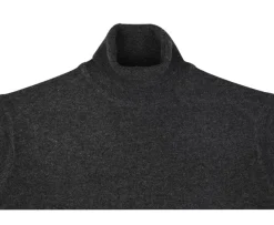 Jersey de lana con cuello vuelto para hombre Gris Antracita moteado Emeric-Bexley Hot