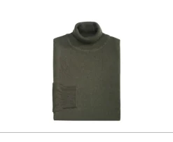 Jersey de lana con cuello vuelto hombre Verde Emeric-Bexley Best Sale