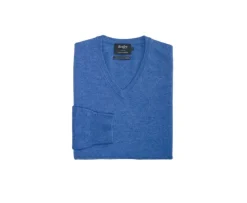 Jersey de lana hombre con cuello en V Mar Azul Elian-Bexley New