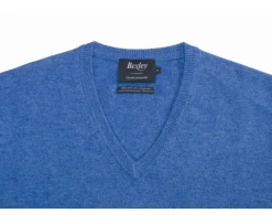 Jersey de lana hombre con cuello en V Mar Azul Elian-Bexley New