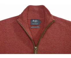 Jersey de lana para hombre con cuello cremallera Especia moteado Keithy-Bexley Store