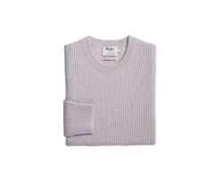 Jersey de lana para hombre cuello redondo Gris moteado claro Coltan-Bexley Sale