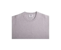 Jersey de lana para hombre cuello redondo Gris moteado claro Coltan-Bexley Sale